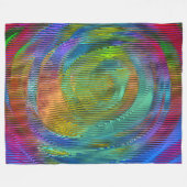 エンボスの螺旋虹と散らかっストライプた フリースブランケット (正面(横))