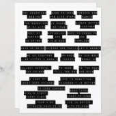 エンボスの言葉がジャンクジャーナルの友情をカット (正面/裏面)