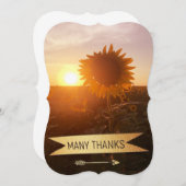 エンボスの金ゴールド多くの感謝のサンキューカード サンキューカード (正面/裏面)