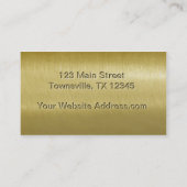 エンボスの黄銅 名刺 (裏面)