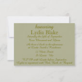 エンボスひまわりブライダルシャワー招待状 招待状 (裏面)