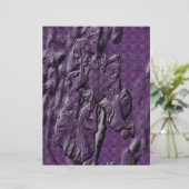 エンボスアイリスパープルフローラスクラップブック紙 (スタンド正面)