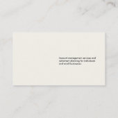 エンボスアカウントエグゼクティブアイボリー 名刺 (裏面)