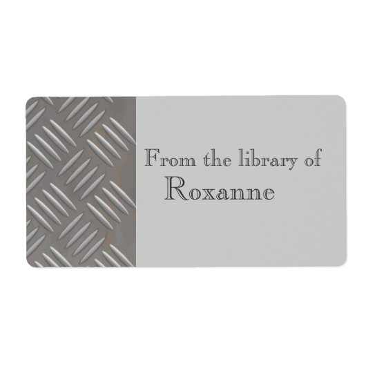 エンボスアルミニウム金属ルックカスタムック帳ラベル ラベル (正面)
