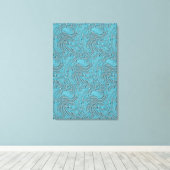 エンボスインティール(緑がかった色) キャンバスプリント (インサイチュ (ウッドフロア))