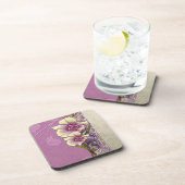 エンボスエレガント薄紫ダマスコースター コースター (右側)