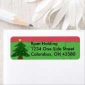 エンボスクリスマスツリー差出人住所ラベルズ… ラベル (インサイチュ)