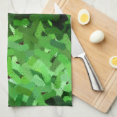 エンボスグリーングラス#0448 キッチンタオル (四つ折り)
