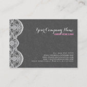 エンボスグレーダマスク及びホワイトヴィンテージレース3 名刺 (裏面)