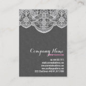 エンボスグレーダマスク及びホワイトヴィンテージレース 名刺 (裏面)