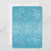 エンボスターコイズフレームエレガンス 招待状 (裏面)