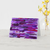 エンボスチョークシェードの紫と赤 カード (黄色い花)