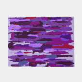 エンボスチョークシェードの紫と赤 ドアマット (正面)