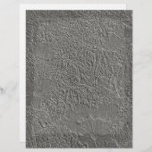 エンボスデイジーグレーフローラスクラップブック紙 (正面/裏面)