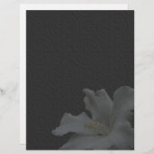 エンボスハイビスカスブラックフローラスクラップブック紙 (正面/裏面)