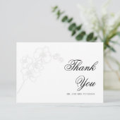 エンボスフェイクオーキッドインクエレガントな結婚式ありがとう サンキューカード (スタンド正面)