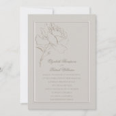 エンボスフェイクバラフレームエレガフォーマルントウェディング 招待状 (正面)