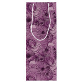 エンボスフラワーズリトルパープルワイン抱き枕 ワインギフトバッグ (裏面)