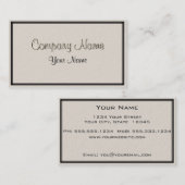 エンボスフローラタンと縁どビジネスカード 名刺 (正面/裏面)