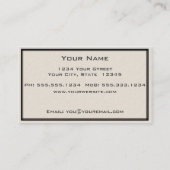 エンボスフローラタンと縁どビジネスカード 名刺 (裏面)