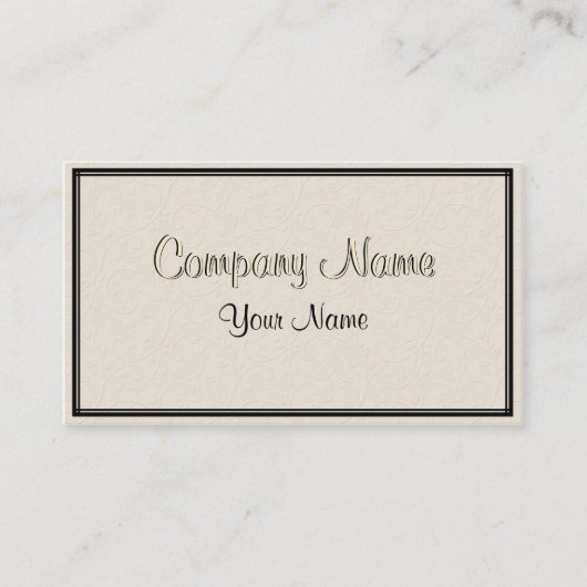 エンボスフローラタンと縁どビジネスカード 名刺 (正面)