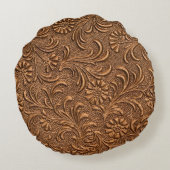 エンボスフローラパネル、銅 ラウンドクッション (裏面)