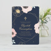 エンボスフローラ観葉幾何学記念葬式 招待状 (スタンド正面)