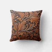 エンボスブラウンレザー クッション (裏面)