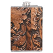 エンボスブラウンレザー フラスク (裏面)