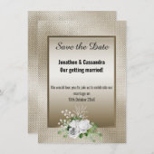 エンボスブロンズバラユーカリ日付を保存 (正面/裏面)