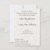 エンボスホワイトフローラ3結婚式招待状 招待状 (正面)