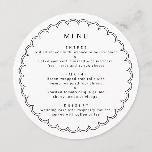 エンボスボーダー モダン ラウンド メニュー (裏面)