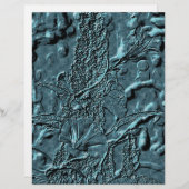 エンボスモーニンググローリーブルーフローラスクラップブック紙 (正面/裏面)