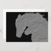 エンボスルックウマズブラックバックグラウンド (正面/裏面)