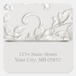 エンボスルックダムインオフホワイト スクエアシール