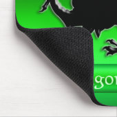 エンボスルック黒龍の緑のクロム効果 マウスパッド (コーナー)