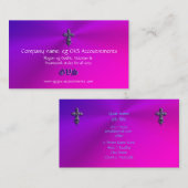 エンボスルックGothic Crossロゴとモノグラム 名刺 (正面/裏面)