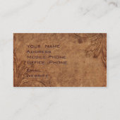 エンボスレザールック企業の 名刺 (裏面)