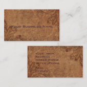 エンボスレザールック企業の 名刺 (正面/裏面)