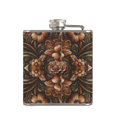 エンボスヴィンテージフェイクフローラレザールック フラスク (裏面)