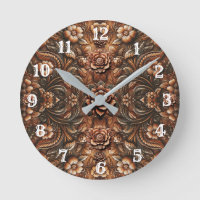 エンボスヴィンテージフェイクフローラレザールック