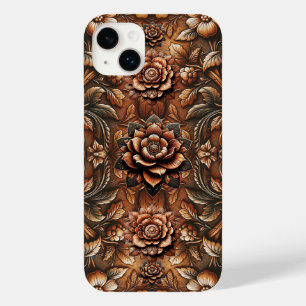 エンボスヴィンテージフェイクフローラレザールック Case-Mate iPhone 14 PLUSケース