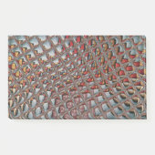 エンボス加工されたアッシュグレイのマルーンチェック柄 : 現代アート ポストイット (正面)