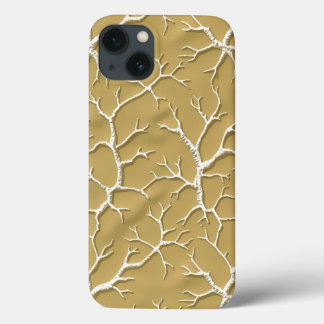 エンボス加工のカーキブランチiPhoneケースデザイン iPhone 13ケース