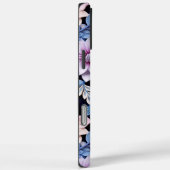 エンボス加工のピンクの花柄 Case-Mate iPhoneケース (裏面 / 右)