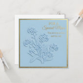 エンボス加工の花の母の日カード カード (正面/裏面インサイチュ)