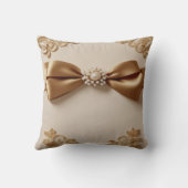 エンボス加工の花柄結婚式招待状 - サテンのリボンとG クッション (裏面)