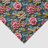 エンボス加工の花模様 薄葉紙 (詳細)