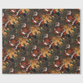 エンボス加工サンタラッピング紙 ラッピングペーパー (フラット)