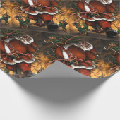 エンボス加工サンタラッピング紙 ラッピングペーパー (角)